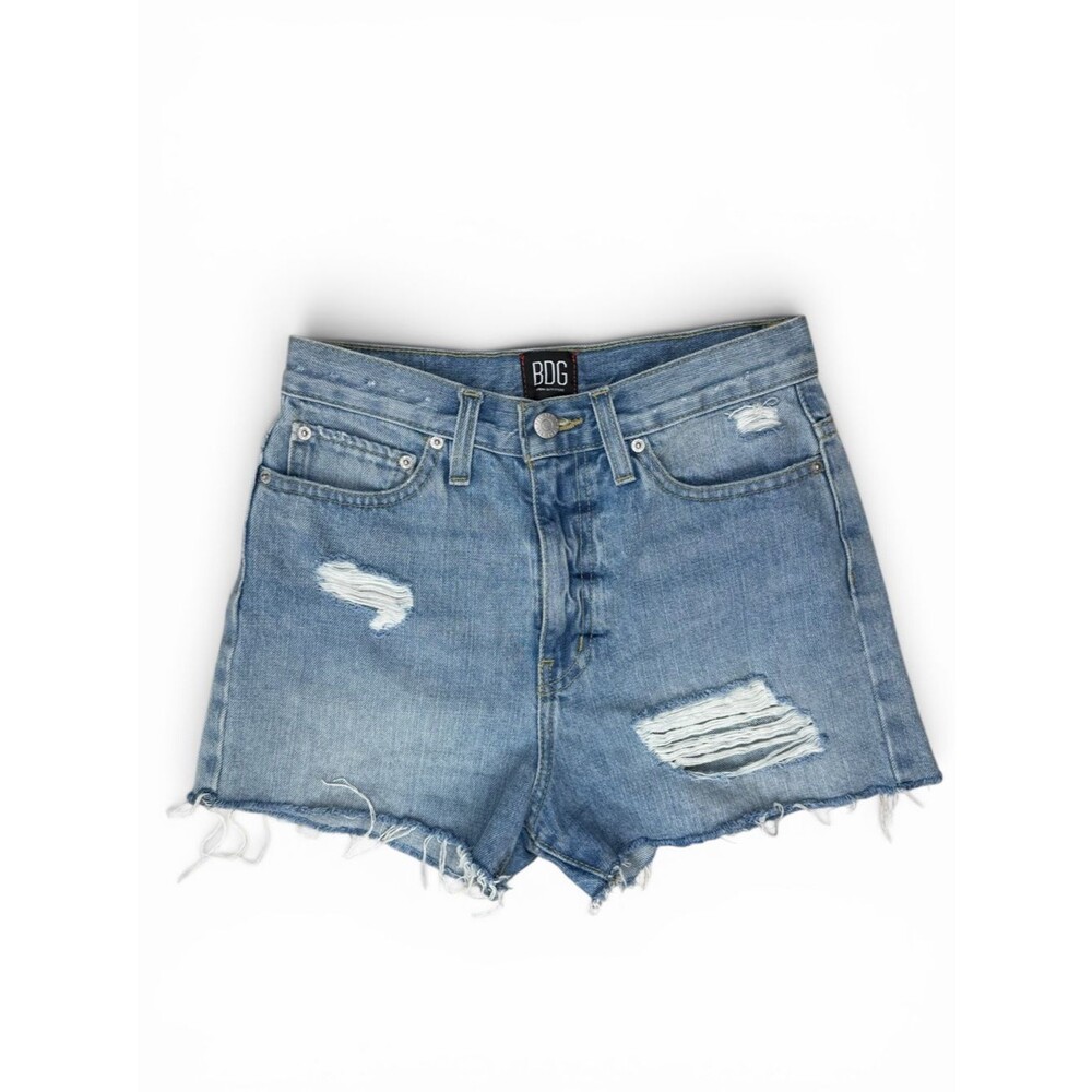 BDG Urban Outfitters High-Rise Girlfriend Distressed Denim Shorts Size 25